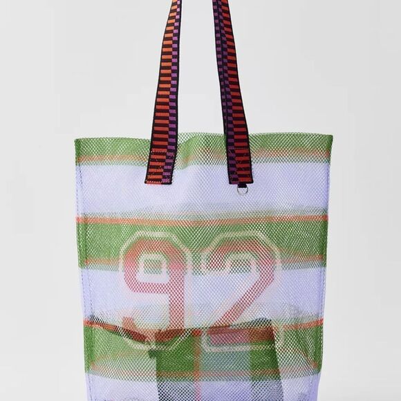 BDG Sporty Printed Mesh Tote Bag varsity - Picture 2 of 5
